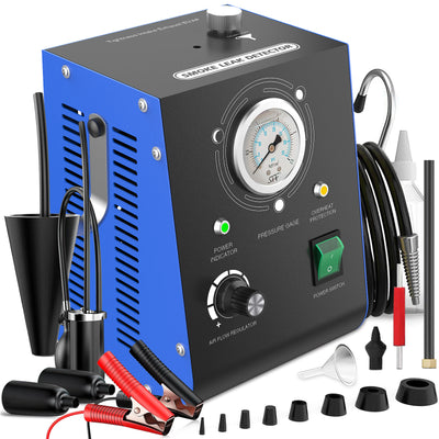 Wodli Automotive Smoke Machine Leak Detector Built in Air Pump, EVAP Automotive Smoke Tester with Adjustable Pressure Gauge for Vacuum Leaks, Smoke Tester Automotive for DC 12V Vehicle Pipe Systems