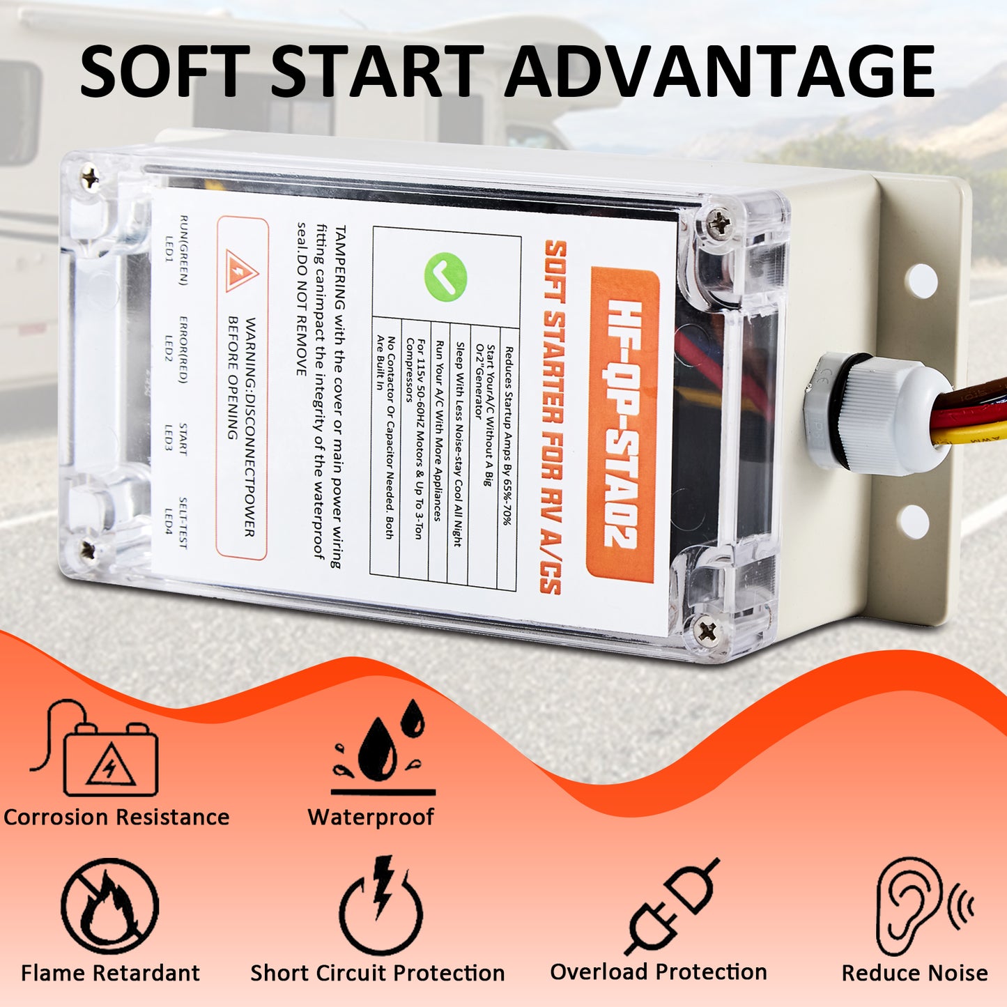 Wodli Soft Start Kit for RV Air Conditioner, RV AC Soft Start Kit for Air Conditioner, Easy Start an A/C & Electrical Appliances with a Small Generator, 100% Waterproof, Easy Installation