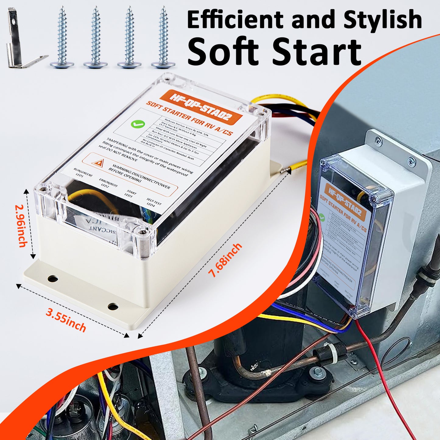 Wodli Soft Start Kit for RV Air Conditioner, RV AC Soft Start Kit for Air Conditioner, Easy Start an A/C & Electrical Appliances with a Small Generator, 100% Waterproof, Easy Installation