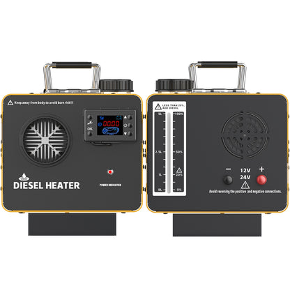 Wodli 12000W Diesel Heater 12V/24V/110V, All-in-One Portable Diesel Air Heater with LCD Monitor & Remote Control, Diesel Parking RV Heater with Power Adapter for Camper Tent Truck Boat Car Shop Garage