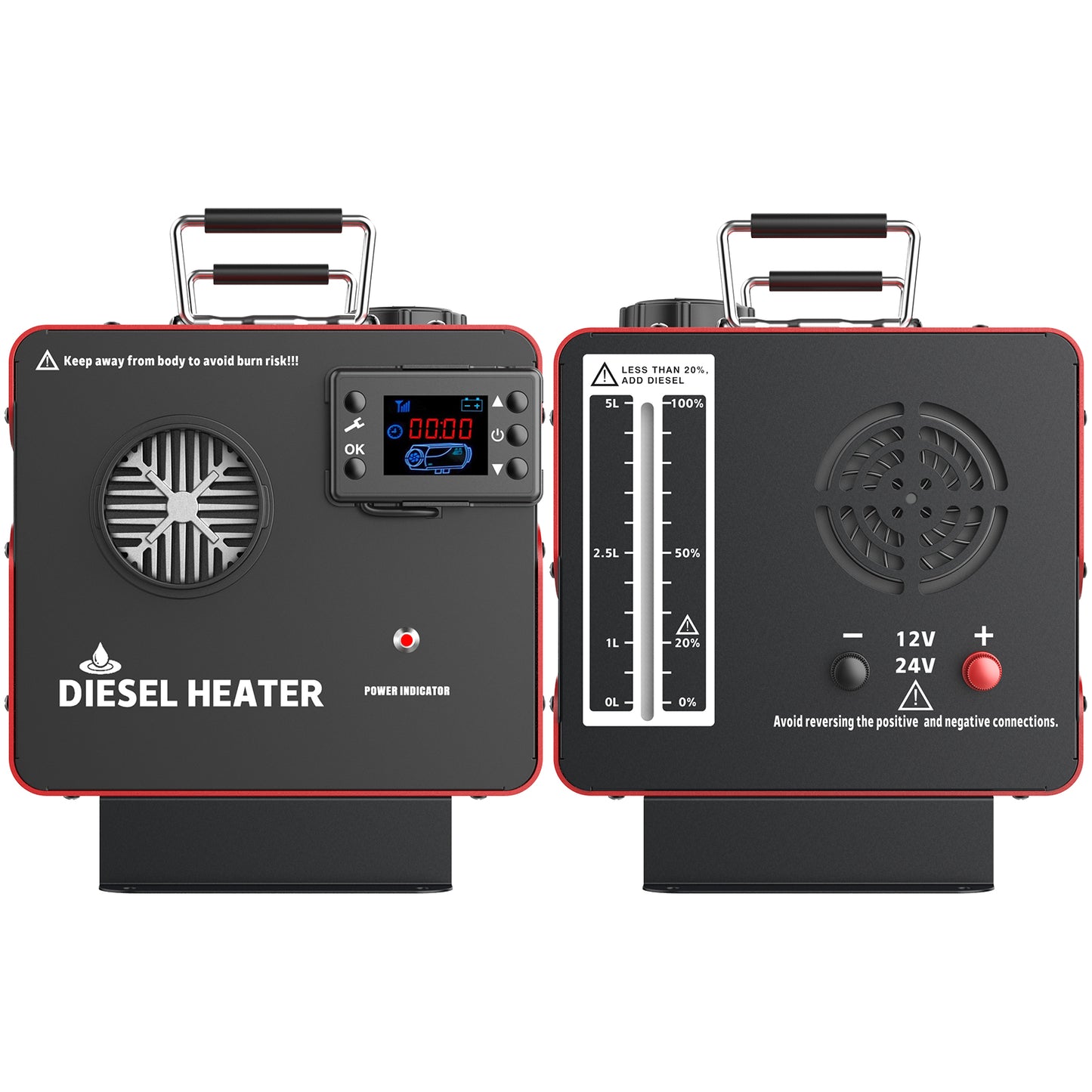 Wodli 8500W Diesel Heater, 12V/24V/110V All-in-One Portable Parking Air Space Heater with LCD Monitor & Remote Control, Fast Heating Low Noise for RV, Trailer, Van, Truck, Boat, Garage, Tent, Camper